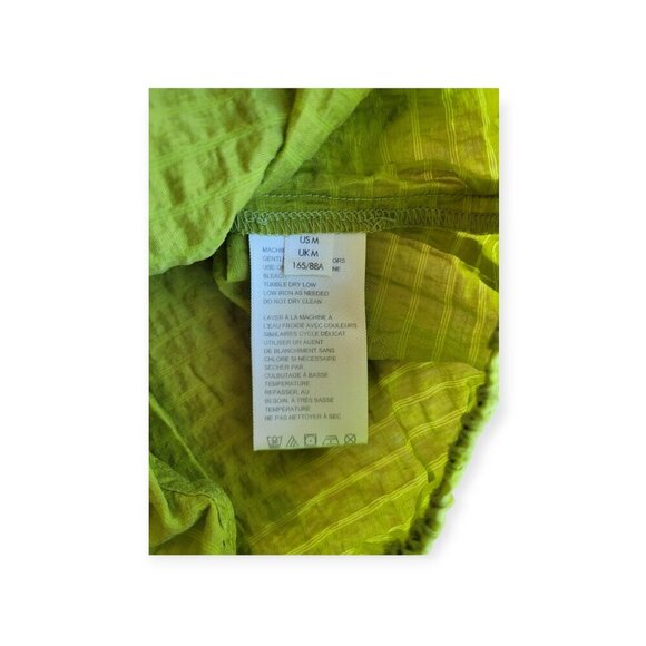 Free People Alicia Top in Lace Fern Green balloon sleeve boho hippie EUC size M - Picture 10 of 12